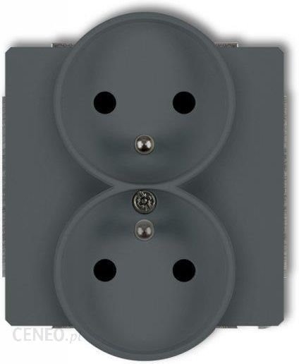 i-karlik-deco-mechanizm-gniazdka-podwojnego-do-ramki-z-uziemieniem-2x-2p-z-grafitowy-mat-28dgpr2z