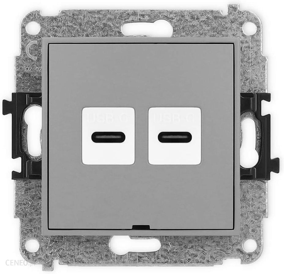 i-karlik-gniazdo-podwojne-2xusb-c-szary-mat-27mgusbbo8