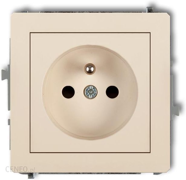 i-karlik-gniazdo-pojedyncze-z-uziemieniem-deco-bezowy-1dgp-1z