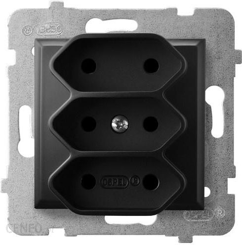 i-ospel-aria-gniazdo-potrojne-euro-czarny-metalik-gp-3u-m-33